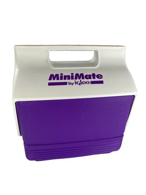Paquete de 6 enfriadores de almuerzo Igloo MiniMate ¡RARO! Color morado y mostaza excelente estado Foto 1 de 4
