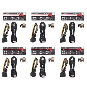 6 StüCke VER009S Plus PCI-E Riser Karte PCI Express 1X Bis 16X Adapter mit 4009 - Afbeelding 1 van 5