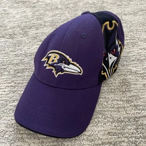 Vintage Reebok Baltimore Ravens lila gebogene Krempe verstellbar Mütze großes Logo - Bild 1 von 6
