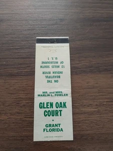 Streichholzbuchhülle Glen Oak Court Motel Grant, FL - Bild 1 von 2