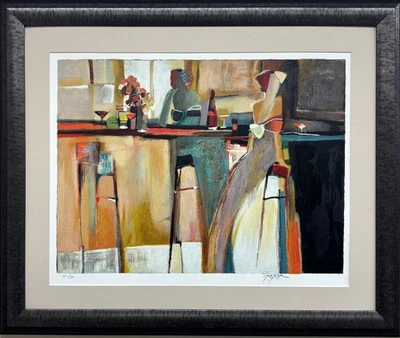 Yuri Tremler "Ponerse al día" firmado a mano y # arte enmarcado contemporáneo NUEVO Foto 1 de 4