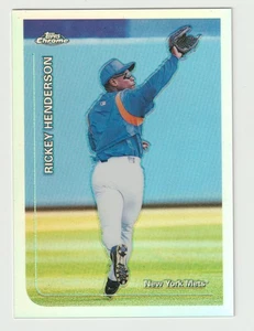 1999 Topps Chrome Refractor #277 RICKEY HENDERSON New York Mets REFRACTOR - Picture 1 of 2