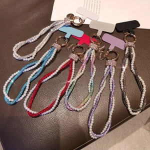 Glitter Phone Lanyard Bright Anti-lost Wrist Rope Phone Accessories - Photo 1 sur 14