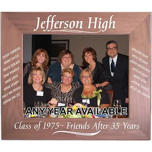 Personalized Wood Picture Frames Class Reunion Gifts Custom Party Favors Names - Picture 1 of 15