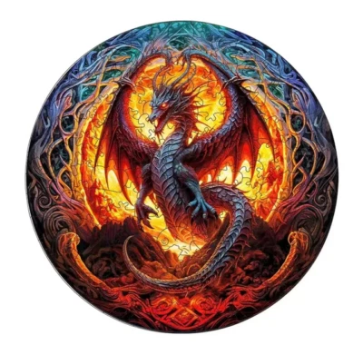 Fairy Dragon Wooden Jigsaw Puzzle (Best Gift) - Image 1 of 3