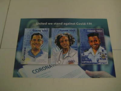 2020 Curacao Miniature Sheet on United we stand against the virus - MNH - Image 1 of 2