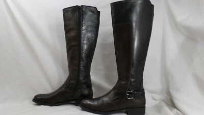 Amalfi от Ragoni двухцветный коричневый кожаный колена езды загрузки женщин размер 8 M - Изображение 1 из 4