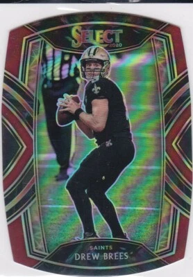 DREW BREES Saints RARE DIE-CUT PRIZMS $$ FOOTBALL CARD New Orleans 2020 SELECT - Image 1 of 2