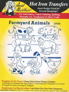 Farmyard Animals Aunt Martha's Hot Iron Cross stitch Embroidery Transfer #3906 - Picture 1 of 1