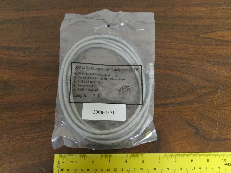 7ft Cat 5e Copper UTP Patch Cord UTP New - Image 1 of 1