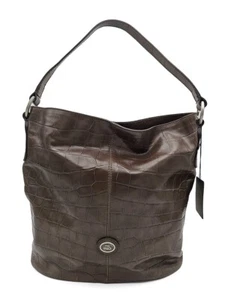 The BRIDGE Brown Leather Tote Shoulder Bag - Picture 1 of 14