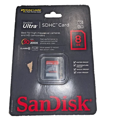San Disk Ultra 8GB Class 10, 30MB/S, SDHC Card- New Sealed Free Shipping - Image 1 of 2
