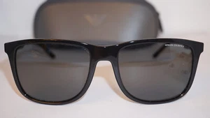 Armani Exchange Sunglasses New Black Grey Mirror AX4070S 2450 46 18 145 - Picture 1 of 12