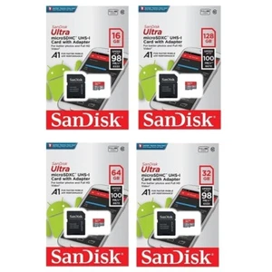 Nowe karty pamięci SanDisk Ultra 16GB 32GB 64GB 128GB 256GB UHS-1 MicroSD Card - Zdjęcie 1 z 20