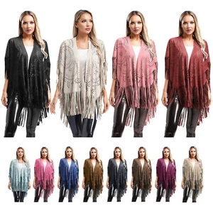 Mujeres Chal Cárdigan Capa Hueca Capa Traje de Baño Ropa de Calle Envolturas Ropa de Club - Imagen 1 de 149