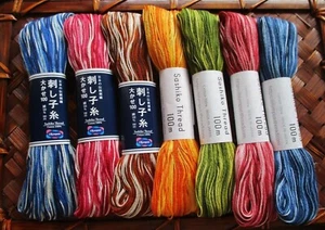 JAPANESE Embroidery SASHIKO Olympus Thread BOCASHI 100m COL 151-155 - Picture 1 of 17