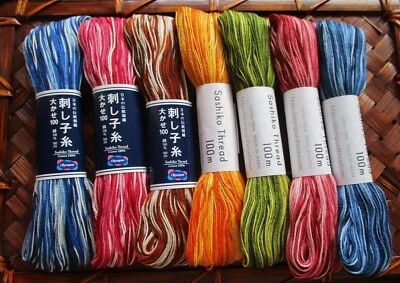 JAPANESE Embroidery SASHIKO Olympus Thread BOCASHI  100m COL 151-155 - Image 1 of 4