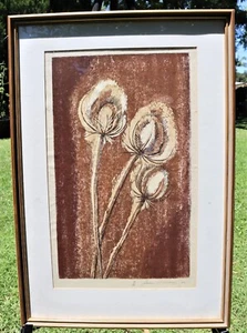 James Douglas Watson 1964 FRAMED LINO BLOCK PRINT Number 9 of 20 - Imagen 1 de 7
