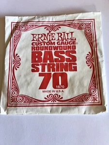 New   Ernie Ball .070 Roundwound Electric Bass String Single  70 - Picture 1 of 3