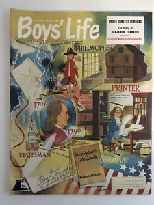 BOYS LIFE Boy Scouts January 1956 Vintage Magazine EX COND - Picture 1 of 9