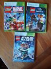 Xbox 360 Games Lego Collection, Marvel, Jurassic World, Star Wars 3