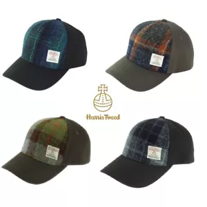 Glen Appin Harris Tweed Front Baseball Cap Choice of Colours Mens/Unisex - Picture 1 of 6