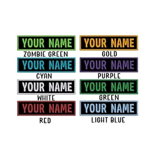 Custom Name Tag Personalized Embroidered Applique Patch Bikers, Uniforms Veteran - Picture 1 of 15