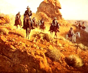 Frank McCarthy ARIZONA PATROL Old West Frontier Western Art Bookplate Print 25 - Picture 1 of 3