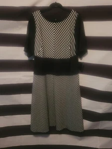 NWT LE BOS black and white dress 20W - Picture 1 of 8