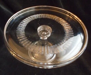 Vintage EAPG Zig Zag Ripple Cake Stand Pedestal Plate 5 1/2 Inches Tall - Picture 1 of 7