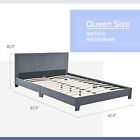 Twin/full/queen Size Bed Frame W Headboard Upholstered Platform Bed Frame
