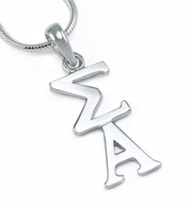 Colgante de lavabo de plata esterlina Sigma Alpha, ¡NUEVO!*** - Imagen 1 de 2