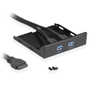 Panel Frontal USB 3.5" Bahía de Disquete 2x Adaptador de Cable USB 3.0 20Pin USB 3.0 - Imagen 1 de 3