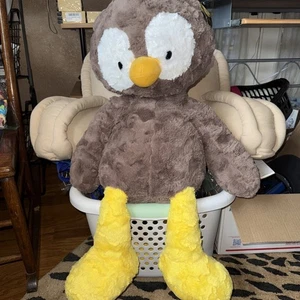 Animal Adventure Jumbo Brown Owl Plush  27” Floppy 2019 Rare Find. 4869 - Picture 1 of 8