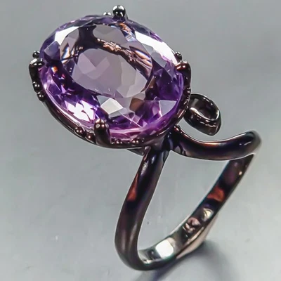 Joyería 30ct Anillo Ametrino Natural Plata de Ley 925 Talla 8.25/R445166 Foto 1 de 4