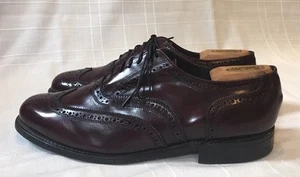 Stuart McGuire Men's Burgundy Leather Wingtip Shoes Sz 8S -M13 - Picture 1 of 10