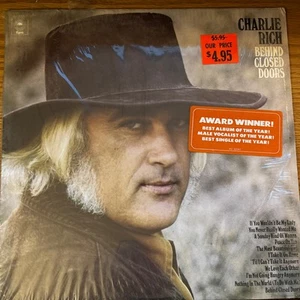 Charlie Rich - "Behind Close Doors" - LP, Shrink Wrap w/ Promo Sticker - Picture 1 of 4