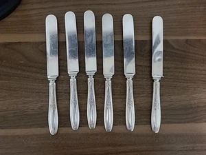 WM. Rogers & Son 6er Set versilberte Tafelmesser - Bild 1 von 3