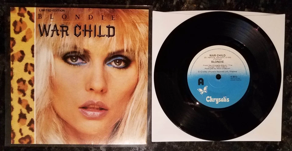 Blondie 1982 War Child 7" 45 NEW ZEALAND Chrysalis K 8812 Near Mint - image 1 of 4