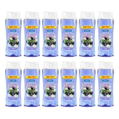 Jabón corporal Lucky Super Soft Revive. Aroma tropical de agua y acai. 15 oz. Pack de 12 Foto 1 de 4