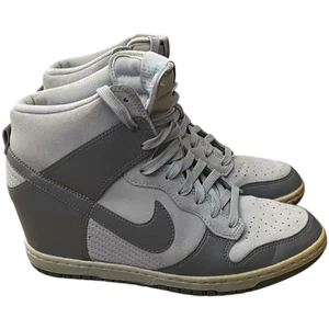 Nike Dunk Sky High Hi Hidden Wedge Suede Sneaker Women's US 8 Gray 528899-005 - Picture 1 of 12
