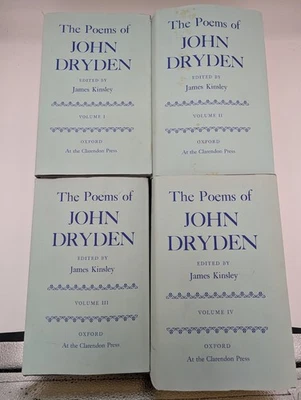 The Poems of John Dryden Edited James Kinsley Complete Set Oxford 1970 - Image 1 of 4