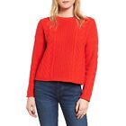 Madewell Orange Cable Knit Pullover Sweater Size S