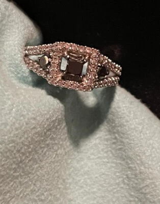 Venta al por menor: $300 Nuevo Zales 1/2 quilate T.W diamante blanco y negro mejorado plata de ley Foto 1 de 4