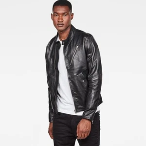 G-star Empral Deconstructed Leather Jacket slim size xxl - Picture 1 of 5