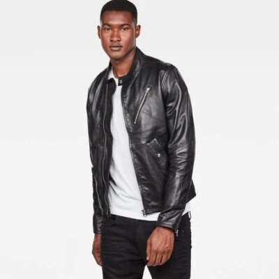 G-star Empral Deconstructed Leather Jacket slim size xxl - Image 1 of 4