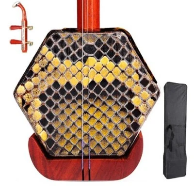 Erhu Solid red wood erheen with accessories Two strings violin fiddle Stringed  — 第 1/4 张图片