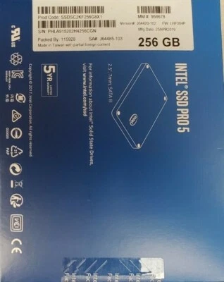 Intel 5450S 256GB SSD 2.5" SSDSC2KF256G8X1 SSD solid state drive - Image 1 of 2