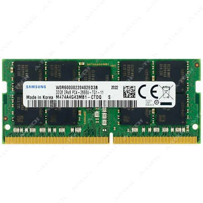 Samsung 32GB DDR4 2666MHz PC4-21300 ECC SODIMM NAS Memory RAM (M474A4G43MB1-CTD) - Image 1 of 2