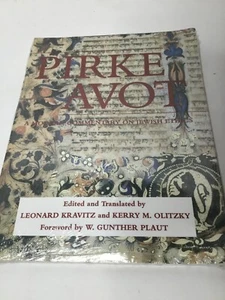 Pirke Avot : A Modern Commentary on Jewish Ethics by Leonard Kravitz (1993, Trad - Imagen 1 de 3
